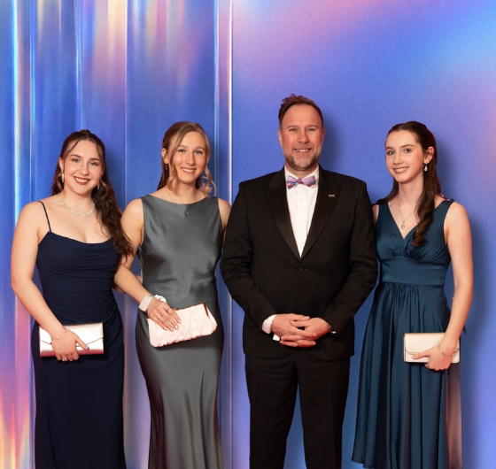 Jean-François Langlais et ses filles Julianne, Sophie et Delphine